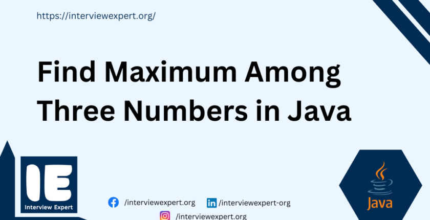 Find Maximum among three numbers in java
