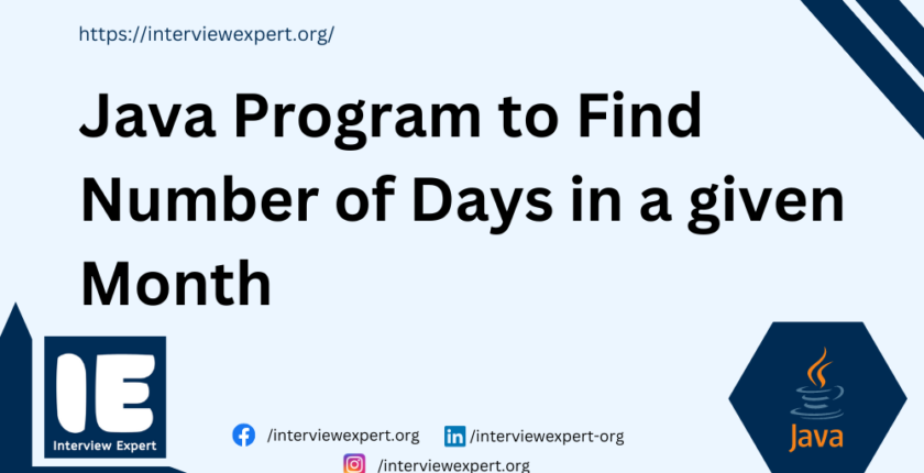 Java Program to Find Number of Days in a given Month