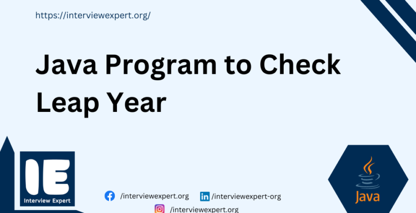 Java Program to Check Leap Year