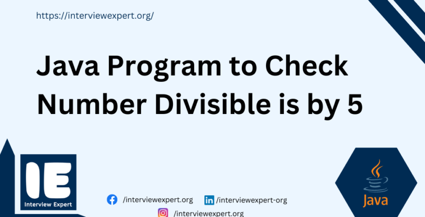 Java Program to Check Number Divisible is by 5