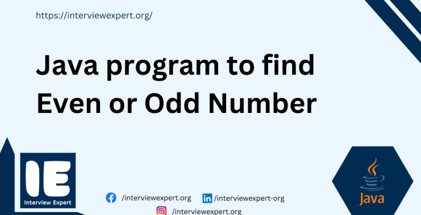 Java program to find Even or Odd Number