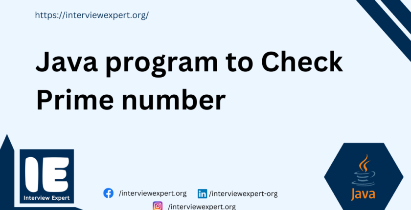 Java program to Check Prime number
