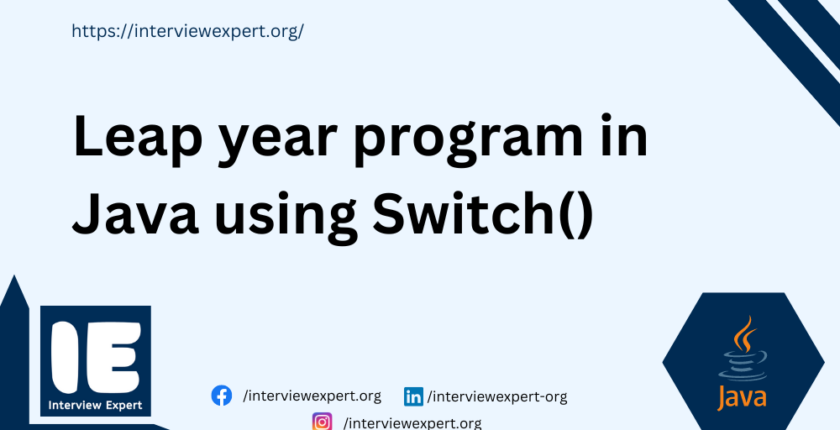 Leap year program in Java using Switch()