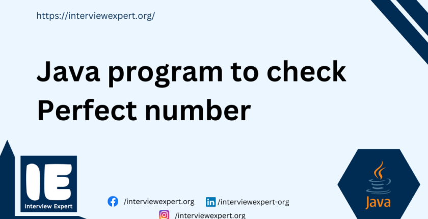 Java program to check Perfect number