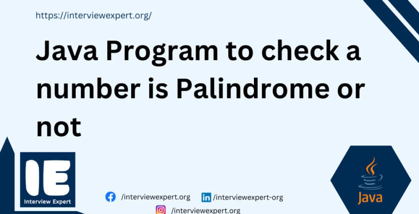 Palindrome Number Program in Java